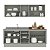 Cozinha Modulada Koya 4 Peças 200x214cm Balcões c/ 3 Gavetas e Rodapé - Imagem 10