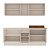 Cozinha Modulada Koya 4 Peças 200x214cm Balcões c/ 3 Gavetas e Rodapé - Imagem 5