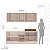 Cozinha Modulada Koya 4 Peças 200x214cm Balcões c/ 3 Gavetas e Rodapé - Imagem 6