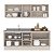 Cozinha Modulada Koya 4 Peças 200x214cm Balcões c/ 3 Gavetas e Rodapé - Imagem 4