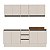 Cozinha Modulada Koya 4 Peças 200x214cm Balcões c/ 3 Gavetas e Rodapé - Imagem 3