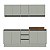 Cozinha Modulada Koya 4 Peças 200x214cm Balcões c/ 3 Gavetas e Rodapé - Imagem 9