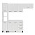Cozinha Modulada Amara 240x224,5cm 4 Peças Balcão c/ Tampo e Paneleiro - Imagem 4