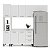 Cozinha Modulada Amara 240x224,5cm 4 Peças Balcão c/ Tampo e Paneleiro - Imagem 2