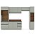 Cozinha Modulada Koya 306,8x214cm 5 Peças Balcão com Tampo e Rodapé - Imagem 9