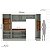 Cozinha Modulada Koya 306,8x214cm 5 Peças Balcão com Tampo e Rodapé - Imagem 12