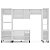 Cozinha Modulada Meena 310x224,5cm 5 Peças c/ Torre Quente e Paneleiro - Imagem 5