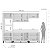 Cozinha Modulada Meena 270x224,5cm 5 Peças e Balcões com Tampo - Imagem 6