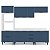 Cozinha Modulada Meena 270x224,5cm 5 Peças e Balcões com Tampo - Imagem 3