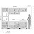 Cozinha Modulada Meena 5 Peças 270x224,5cm com Torre Quente e Balcões - Imagem 6