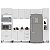Cozinha Modulada Amara 5 Peças 310x224,5cm Torre Quente Balcão Tampo - Imagem 2