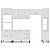 Cozinha Modulada Amara 310x224,5cm 5 Peças Torre Quente e Paneleiro - Imagem 4