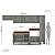 Cozinha Modulada Koya 316,8x214cm 6 Peças Paneleiro e Balcão com Tampo - Imagem 12