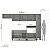 Cozinha Modulada Koya 316,8x214cm 6 Peças Balcões com 3 Gavetas - Imagem 12