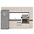 Cozinha Modulada Koya 316,8x214cm 6 Peças Paneleiro e Balcões c/Rodapé - Imagem 2