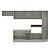 Cozinha Modulada Koya 316,8x214cm 6 Peças Paneleiro e Balcões c/Rodapé - Imagem 11