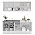 Cozinha Modulada Amara 200x224,5cm 4 Peças Balcões com Rodapé - Imagem 9