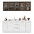Cozinha Modulada Amara 200x224,5cm 4 Peças Balcões com Tampo e Rodapé - Imagem 7
