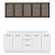 Cozinha Modulada Amara 200x224,5cm 4 Peças Balcões com Tampo e Rodapé - Imagem 8