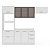 Cozinha Modulada Amara 270x224,5cm 4 Peças Balcão com Tampo e Rodapé - Imagem 8