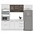Cozinha Modulada Amara 270x224,5cm 4 Peças Balcão com Tampo e Rodapé - Imagem 7