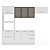 Cozinha Modulada Amara 270x224,5cm 4 Peças Balcão 3 Gavetas c/ Rodapé - Imagem 8