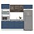 Cozinha Modulada Amara 270x224,5cm 4 Peças Balcão 3 Gavetas c/ Rodapé - Imagem 2