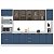 Cozinha Modulada Amara 310x224,5cm 6 Peças Balcões com Tampo e Rodapé - Imagem 2