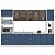 Cozinha Modulada Amara 310x224,5cm 6 Peças Balcões com Rodapé - Imagem 2