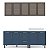 Cozinha Modulada Amara 200x224,5cm 4 Peças Aéreos com Portas de Vidro - Imagem 3