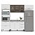 Cozinha Modulada Amara 270x224,5cm 4 Peças Aéreos com Portas de Vidro - Imagem 7