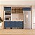 Cozinha Modulada Amara 270x224,5cm 4 Peças Aéreos com Portas de Vidro - Imagem 1