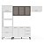 Cozinha Modulada Amara 270x224,5cm 4 Peças Aéreos com Portas de Vidro - Imagem 8