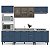 Cozinha Modulada Amara 270x224,5cm 5 Peças Armários Aéreos Porta Vidro - Imagem 2