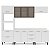 Cozinha Modulada Amara 270x224,5cm 5 Peças com Tampo e Portas de Vidro - Imagem 8