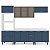 Cozinha Modulada Amara 270x224,5cm 5 Peças com Tampo e Portas de Vidro - Imagem 3