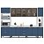 Cozinha Modulada Amara 310x224,5cm 6 Peças com Tampo e Portas de Vidro - Imagem 2