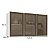 Armário Aéreo para Cozinha Amara 120x66cm com 3 Portas de Vidro - Imagem 4