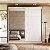 Guarda Roupa Star New 100% MDF 219cm 2 Portas Correr com Espelho - Imagem 1