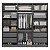 Guarda Roupa Línea 100% MDF 240x230cm 6 Portas 4 Gavetas Puxadores Usinados - Imagem 14