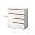 Cômoda para Quarto Línea 100% MDF 90x91,2m 4 Gavetas Puxadores Cava - Imagem 6