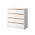Cômoda para Quarto Línea 100% MDF 90x91,2m 4 Gavetas Puxadores Cava - Imagem 4