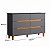 Cômoda para Quarto Viena 100% MDF 136x88,7cm 6 Gavetas Puxadores Cava - Imagem 8