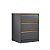 Mesa de Cabeceira Línea 100% MDF 45x59,7cm 3 Gavetas Puxadores Cava - Imagem 5
