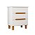 Mesa de Cabeceira Viena 100% MDF 62,7x77cm 3 Gavetas Puxadores Cava - Imagem 2