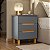 Mesa de Cabeceira Viena 100% MDF 62,7x77cm 3 Gavetas Puxadores Cava - Imagem 4