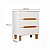 Mesa de Cabeceira Viena 100% MDF 62,7x77cm 3 Gavetas Puxadores Cava - Imagem 3