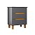 Mesa de Cabeceira Viena 100% MDF 62,7x77cm 3 Gavetas Puxadores Cava - Imagem 5