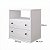 Mesa de Cabeceira Fort 100% MDF 56,7x65cm 2 Gavetas Puxadores em ponto - Imagem 4
