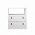 Mesa de Cabeceira Fort 100% MDF 56,7x65cm 2 Gavetas Puxadores em ponto - Imagem 3